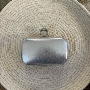 Silver evening bag